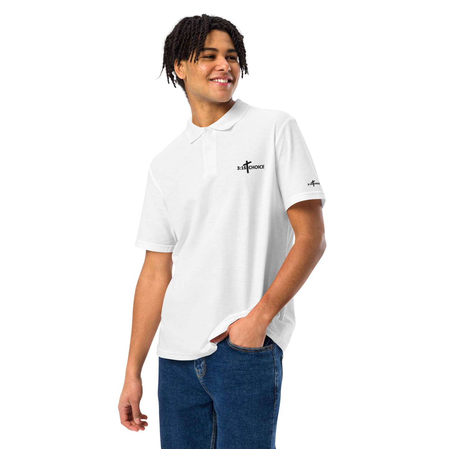 3:16 Signature Unisex polo shirt black logo