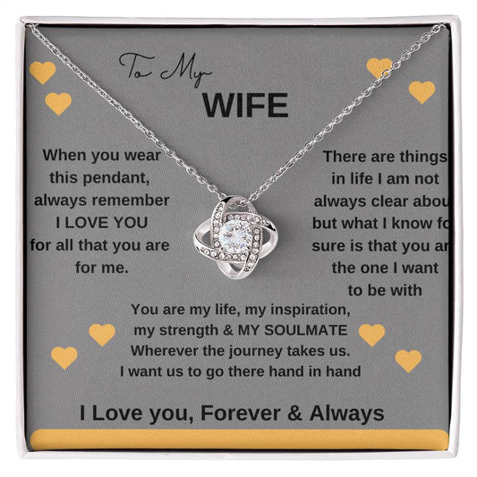 To My Wife - Love Knot Necklace