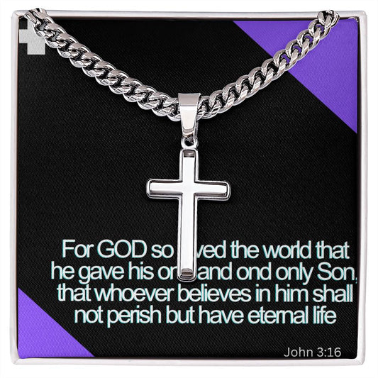 For GOD so loved the world - Cross necklace