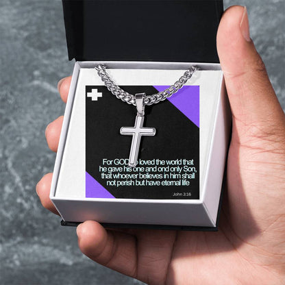 For GOD so loved the world - Cross necklace