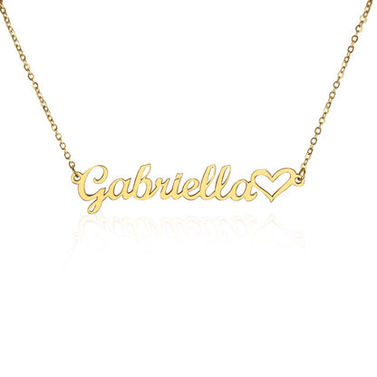 Personalized Name Necklace with Heart