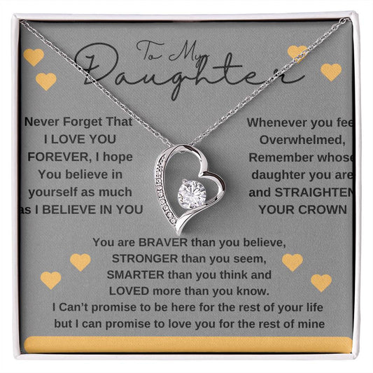 To My Daughter - Forever Love Necklace