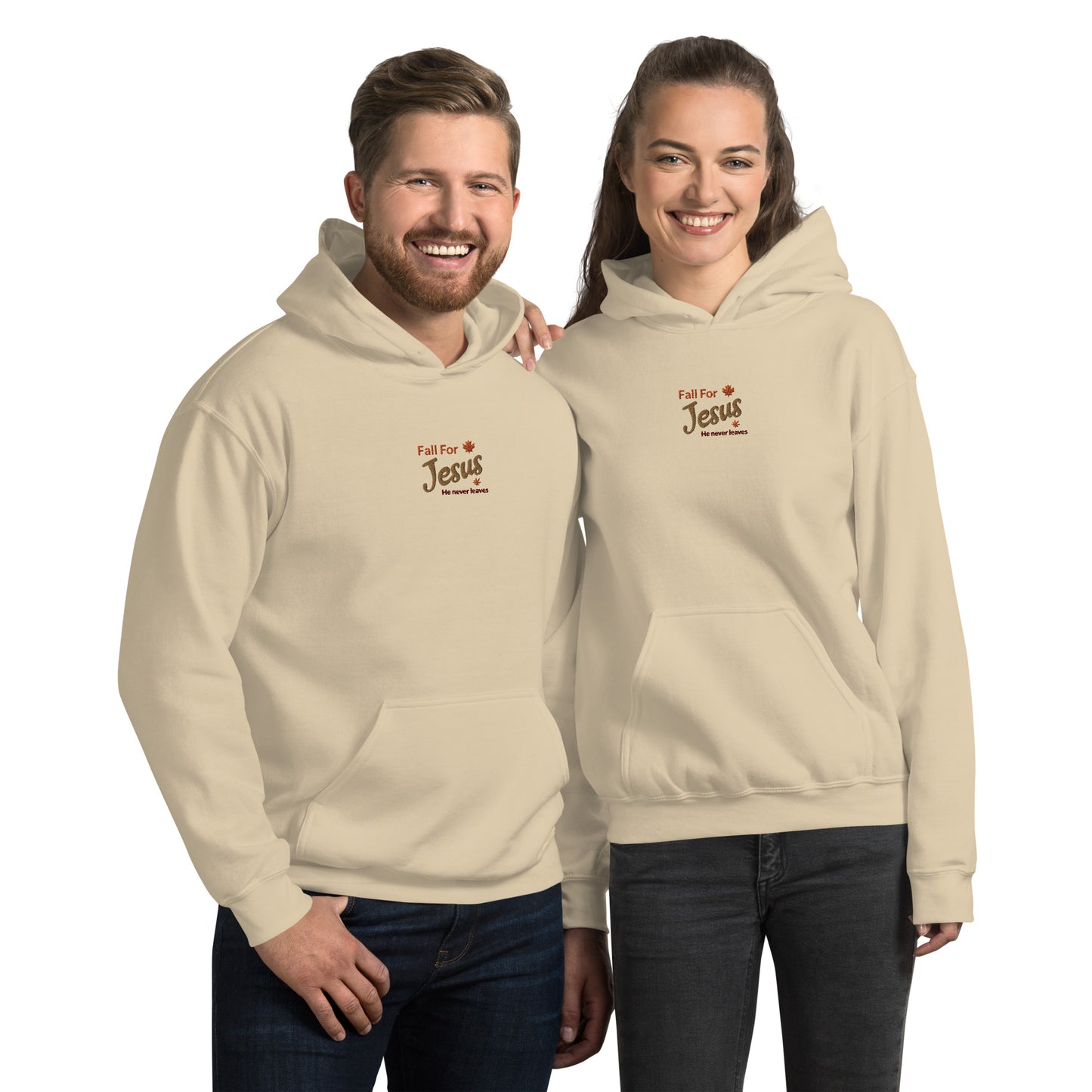 Embroidered Unisex Hoodie: Fall For Jesus