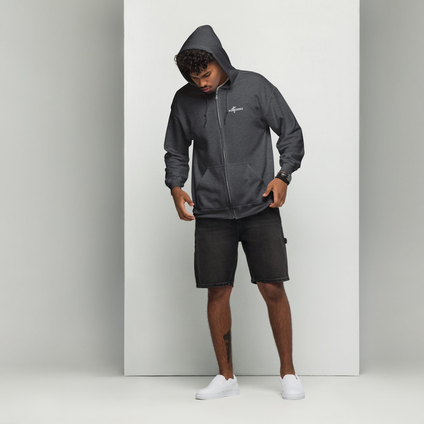 Men heavy blend zip hoodie